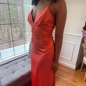 Orange floor length dress. Worn once. Great condition.